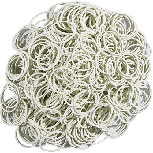 Rubber Bands size10 1inch 500pcs Small Rubber Bands for Office Supplies | Rubber Band for School Home Strong Elastic Band white - color: White-500pcs