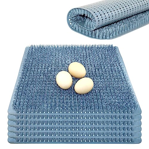 6PCS Washable Chicken Nesting Pads for Laying Eggs, Silicone Nesting Pads for Chicken Coop, Chicken Coop Accessories - size: 6PCS