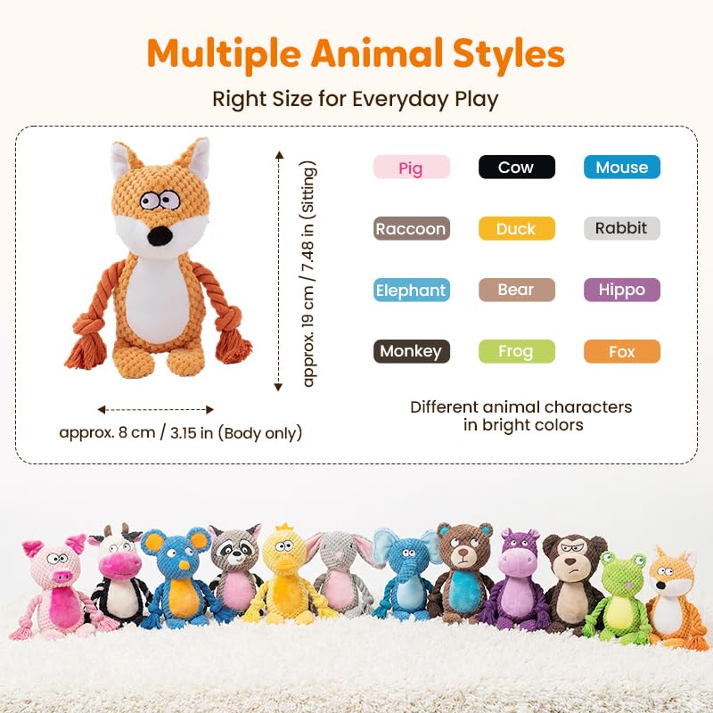 Plush Dog Chew Toys,2026 New Squeaky Dog Toy for Aggressive Chewers, Indestructible Dog Toy for Small Medium Large Dogs to Keep Them Busy Puppy Teething Toy (Elephant) - color: Elephant
