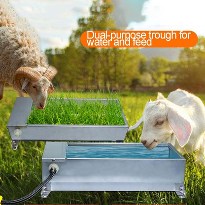 Animal Water Trough, Animal Drinking Water Bowl Dispenser,7.5L Livestock Drinking Bowl with Float Valve, for Pets, Cattle, Sheep, Goats, Hogs