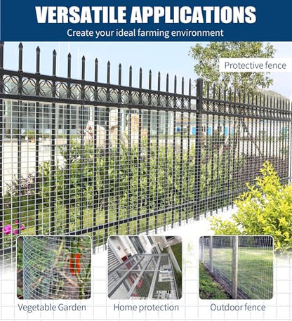 Hardware Cloth 1/2 Inch 24 in x 100 ft 19 Gauge, Hot Dip Galvanized Wire Mesh Rolls Welded Chicken Wire Fencing for Chicken Coop Barrier, Poultry Netting Cage Wire Fence(1/2 inch 24''× 100') - color: Silver(24in*100ft)