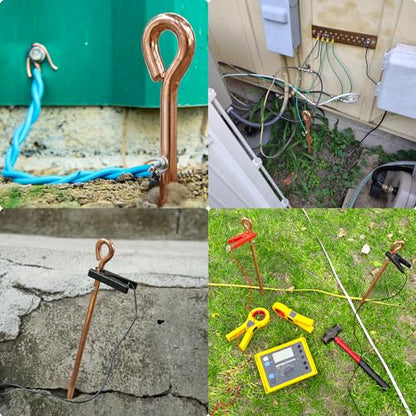 Electric Fence Wire Connect The Energizer and Electric Fence Charger Solar Fence Charger Solar Powered Electric Fence, Solar Electric Fence (3FT(Wire+Grounding Rod)) - style: 3FT(Wire+Grounding Rod)