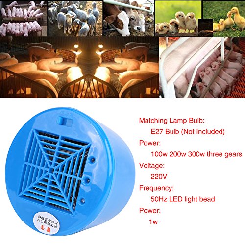 Heating Lamp Thermostat, Chicken Coop Heater, Poultry Heat Lamp for Piglets Chicken Animal Breeding