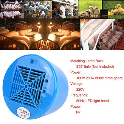 Heating Lamp Thermostat, Chicken Coop Heater, Poultry Heat Lamp for Piglets Chicken Animal Breeding