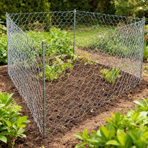 Wire Mesh Roll for Poultry Cages 36IN x50FT- Heavy Duty Fencing Net for Farm Garden Animal Plant Protection, Chicken Wire Fence, Easy to Install Fencing for Rabbits, Birds, Vegetables (Hexagon) - color: Hexagon