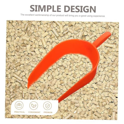Kisangel Farm Feeding Scoop Livestock Feed Shovel Comfortable Handle Reusable Plastic for Chicken Poultry