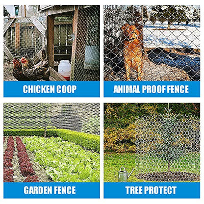 Fencer Wire 20 Gauge Galvanized Poultry Hex Netting with 2 inch Mesh - size: 3 ft. x 25 ft.