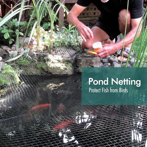 Bird Netting for Garden, Fetanten 13 x 40 FT Netting for Garden Protection Vegetables Fruit Trees Blueberry from Birds Deer Poultry, Heavy Duty Woven Mesh Net Animal Fencing with Ties and Staples - size: 13 x 40FT