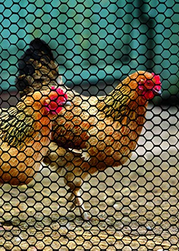 Tenax Poultry Fence 72120346 , 4' X 50', Black - color: Black, size: 4' x 50'