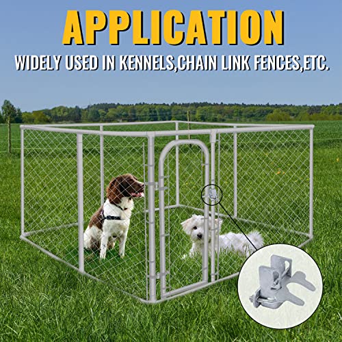 VIVIDA Dog Kennel Gate Latch 1-3/8", Butterfly Gate Latches, 1-3/8" Chain Link Fence Parts, Galvanized Steel, U-Bolt & Nuts Included, 1 PCS - size: 1-3/8" (1 PCS)