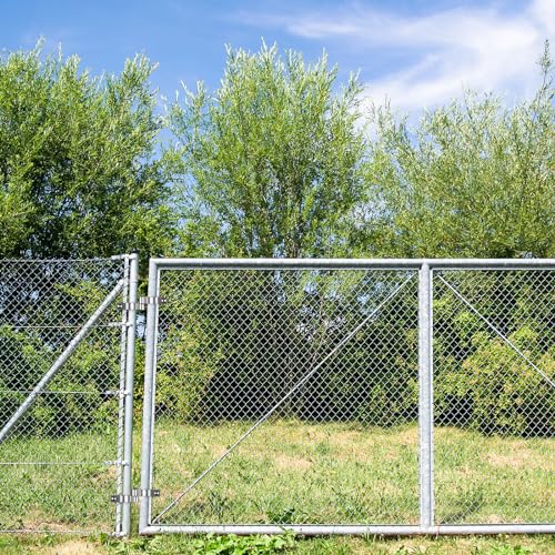 Insaga 2 Pack 1-7/8" Heavy Duty Chain Link Fence Gate Hinges, 304 Stainless Steel T-Post & Pipe Gate Hinge Kit with Frame and Post Brackets, Bolts & Nuts Included for Farm, Cattle, and Chain Link Gate - color: Light Weight, size: 1-7/8''-2Pack