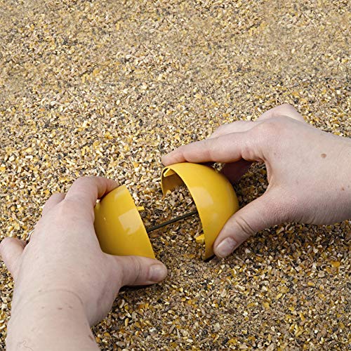 Lixit® Chicken Feeder Treat Ball Toy - Chicken Coop Peck Toy - Chick Slow Feeder and Enrichment Ball (Yellow, 1 Pack) - size: 1 Pack