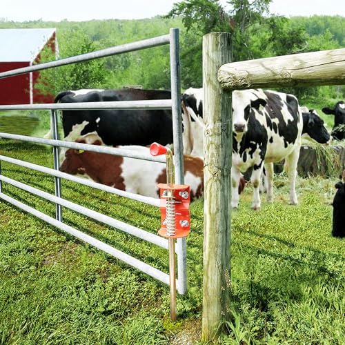 Farm Cattle Fence Gate Anchor Cane Bolt 17in Cane Bolt Drop Stop Rod Heavy Metal Lock Latch for Tube Gate