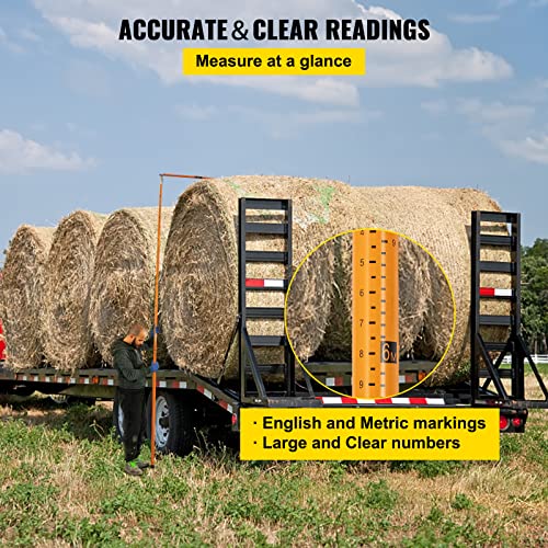 VEVOR Load Height Measuring Stick, 20' Sturdy Fiberglass Truck Height Stick with Adjustable Pole, Non-conductive Truck Height Measuring Stick with Carrying Bag, Height Stick for Trucks, Car Haulers - size: 20ft