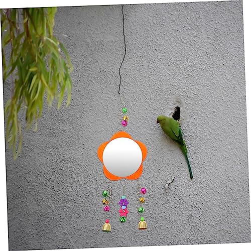 VANZACK 1pc Chicken Mirror Toy Hanging Mirror for Pecking and Biting for Hens and Parrots Sturdy and Design
