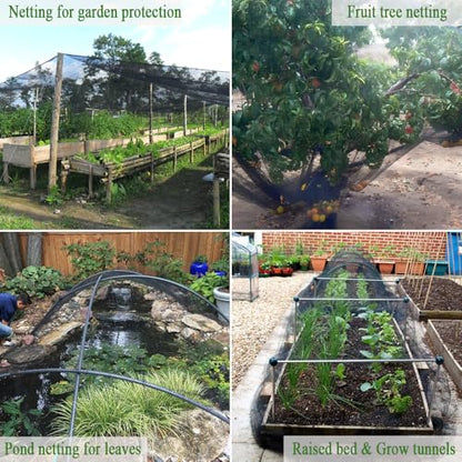 Bird Netting for Chicken Coop 25x50 Ft, 1" Mesh, Strong Woven Poultry Netting Roof Cover for Chicken Run, Heavy Duty Bird Net for Fruit Trees, Blueberry, Vegetables, Garden Protection - size: 25x50Ft-1"