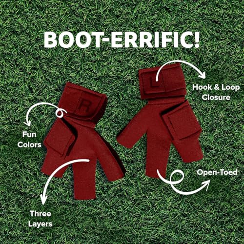 Chicken Shoes for Injured Feet – Protective Neoprene Footwear for Chicken, Open-Toe Design for Bumblefoot Relief, Made in USA (Chicken Shoes, Red, Medium Chickens) - color: Red