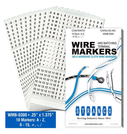 Premium Wire Marker Book Legend A-Z, 0-15 for Cable Management, Vinyl-Coated, High-Tack Adhesive, Electric Panel Wire Labels 10 Pages/Book - color: Legends A-z, 0-15, size: Pack of 1