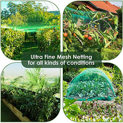 13X40Ft Bird Netting for Garden Protect Vegetable Plants and Fruit Trees,Plastic Trellis Netting for Birds, Deer,Squirrels and Other Animals - size: 13X40