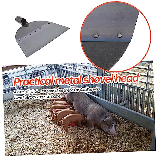 DECHOUS Pig Excrement Shovel for Farm Cleaning Sturdy Livestock Cage Tool Heavy-Duty Ground Cement Spade Long Handle Practical Manure Cleaning Supply - size: 25X27X3.5cm