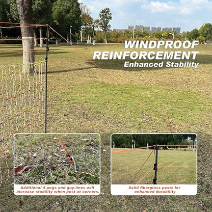 Poultry Electric Netting Fence - 41.3''H (can be Manually Raised to 53.1''H) x 65.6'L for Flying Chicken, Sheep, Goats in Farms, Ranches and Gardens, PK1 - style: (41.3 to 53.1)" x 65.6' - PK1