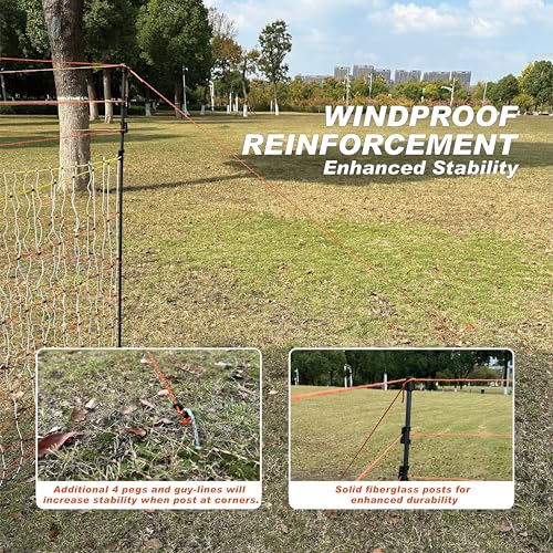 Poultry Electric Netting Fence - 41.3''H (can be Manually Raised to 53.1''H) x 98.5'L for Flying Chicken, Sheep, Goats in Farms, Ranches and Gardens, PK2 - style: (41.3 to 53.1)" x 98.5' - PK2
