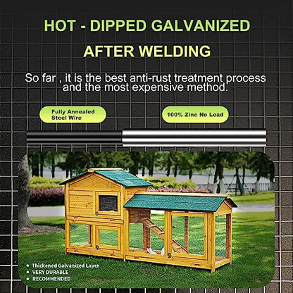 Hardware Cloth 12'' x 30' 1/4 in Galvanized Wire Mesh Roll (23 GA) Chicken Wire Fence Roll for Chicken Pen/coop Fences, Screen mesh, Rabbit/Snake Fences, Poultry enclosures, Handicraft Making, etc. - size: 12In x 30Ft