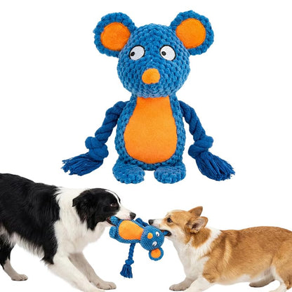 Plush Dog Chew Toys,2026 New Squeaky Dog Toy for Aggressive Chewers, Indestructible Dog Toy for Small Medium Large Dogs to Keep Them Busy Puppy Teething Toy (Mouse) - color: Mouse