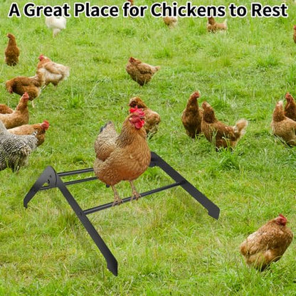 Adjustable Chicken Roosting Bars for Coop & Brooder – Heavy-Duty Metal Roost Ladder, Chick Perch for Hens, Farm-Ready Roosting Bar (Black)