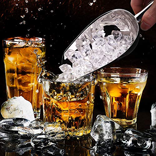 TeamFar Stainless Steel Ice Scoop, Small Metal Food Candy Scoop for Kitchen Bar Party Wedding - 5 Ounces - size: 5 oz