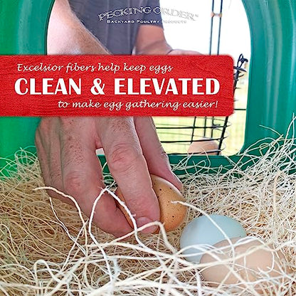 Nest Box Pads for Chicken Nesting Boxes - 13 x 13 Pads Made in USA from Sustainably Sourced Aspen Excelsior,5 Count (Pack of 6) - size: 5 Count (Pack of 6)