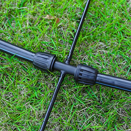 Barbed Tee 1/2 Inch to 1/4 Inch Irrigation Tube Fittings for (1/2'' ID x 0.60''-0.63'' OD) 16mm Drip Tubing Anti-Drop Barbed Connectors,4-Way-10 Pcs - size: 10 Pcs Barbed Tee Four-way