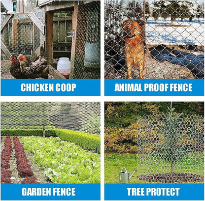 Fencer Wire 20 Gauge Galvanized Poultry Hex Netting with 2 inch Mesh (5ft. x 50ft.) - size: 5 ft. x 50 ft.
